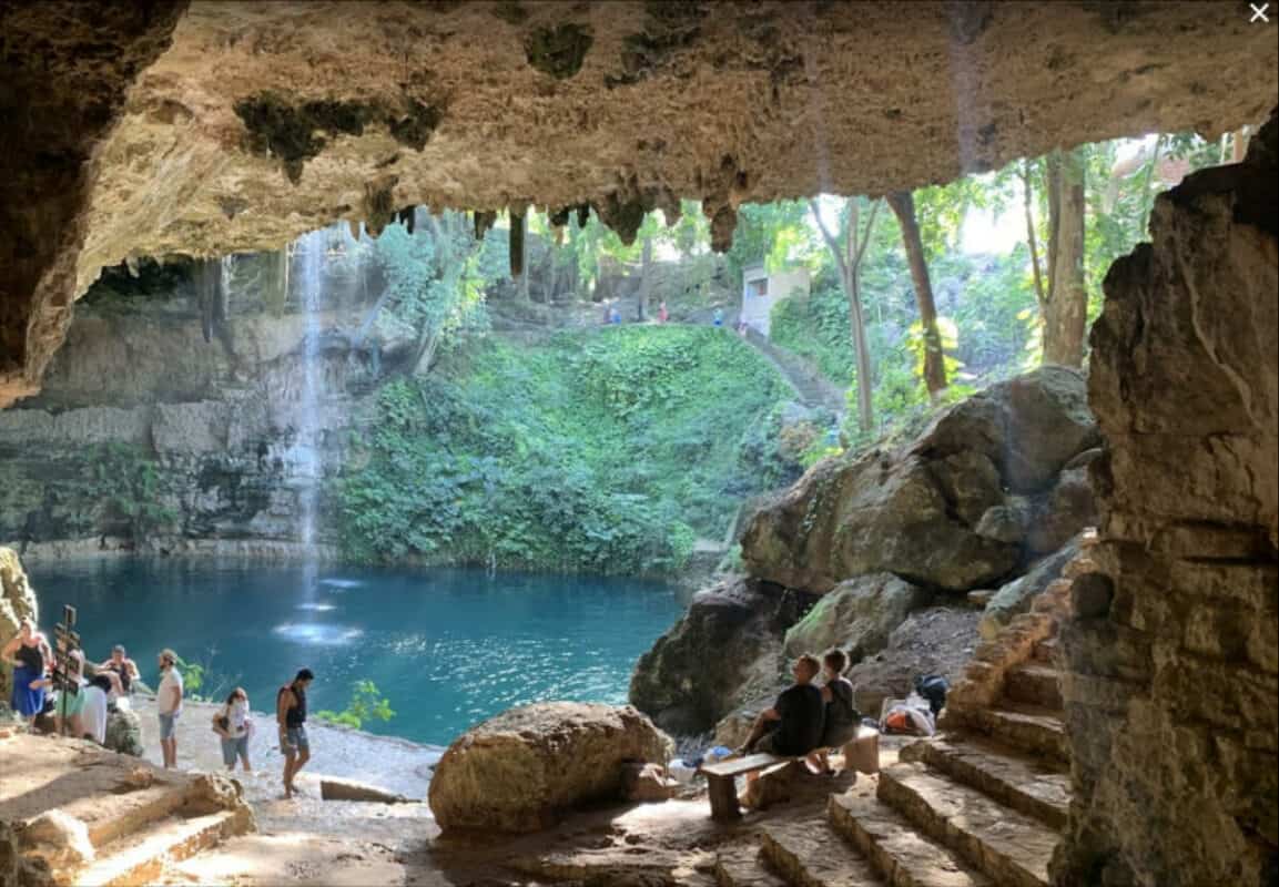 Cenote Zací - Escaleras